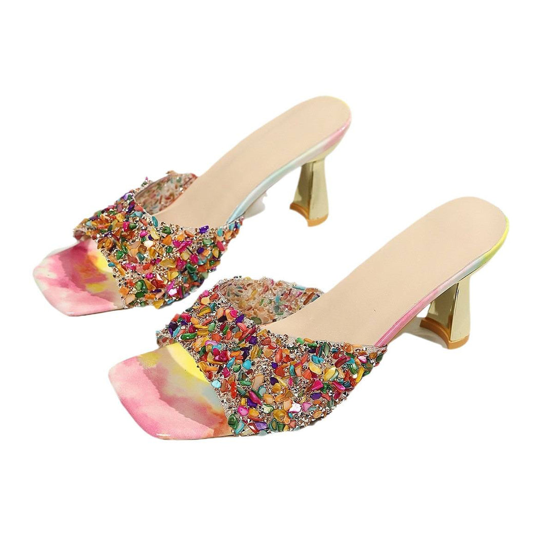 Damen verzierte Schuhsandalen EB