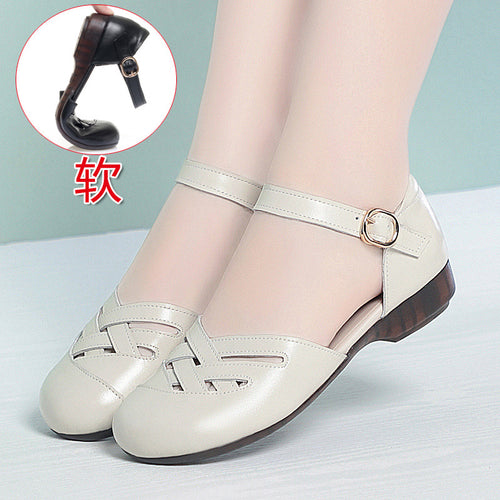 Damen modische Ballerinas mit Riemchen und offenem Schnitt EB