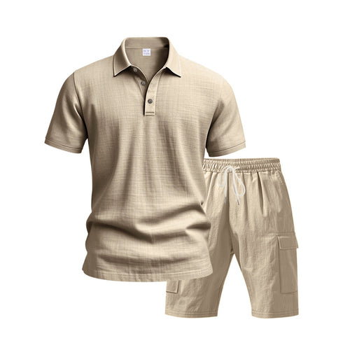 Herren Freizeit-Set mit atmungsaktivem Polo-Shirt und komfortablen Shorts EB