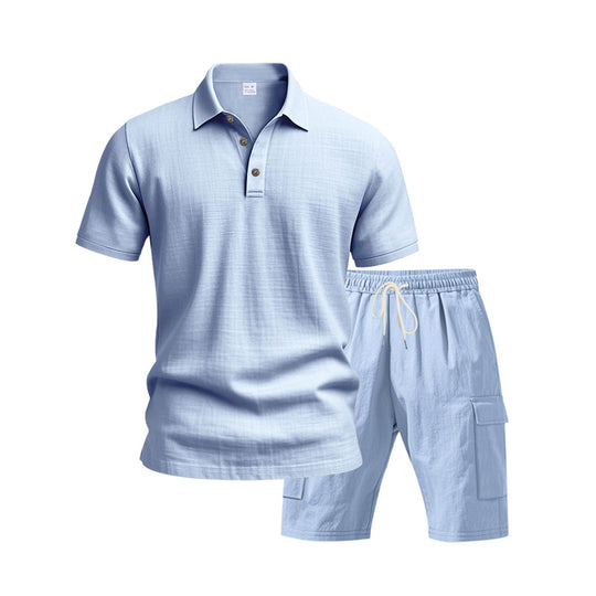 Herren Freizeit-Set mit atmungsaktivem Polo-Shirt und komfortablen Shorts EB
