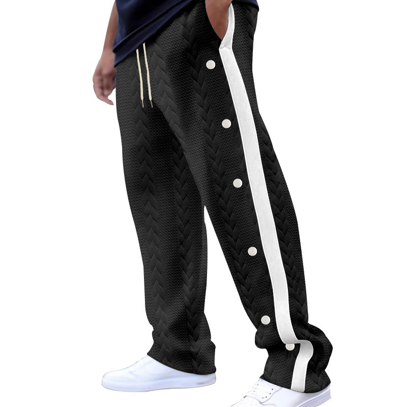 Herren Sportliche Freizeithose mit innovativem Knopfdesign und elastischem Bund EB