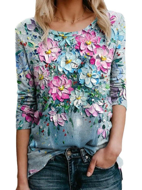 Damen Colorblock-Sweatshirt mit diagonaler Panel-Optik und Streifenbesatz EB