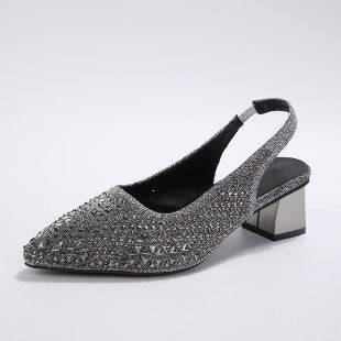 Damen Slingback-Pumps mit glamourösem Kristall-Detail EB