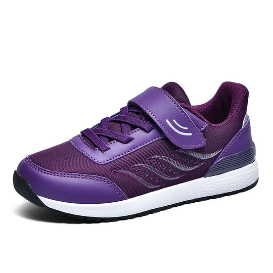Damen Sportliche Sneaker mit praktischem Klettverschluss und atmungsaktiver Oberflächenstruktur EB