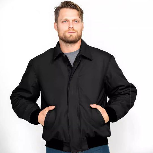 Herren lässige Übergangsjacke mit praktischem Stehkragen EB