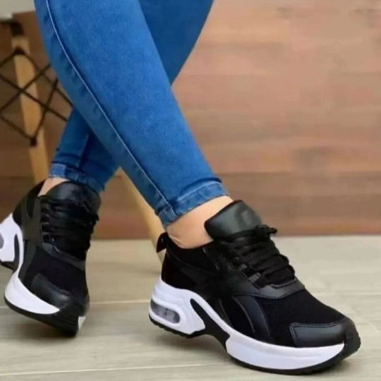 Damen sportliche Sneaker mit dämpfendem Luftpolster und atmungsaktivem Obermaterial EB