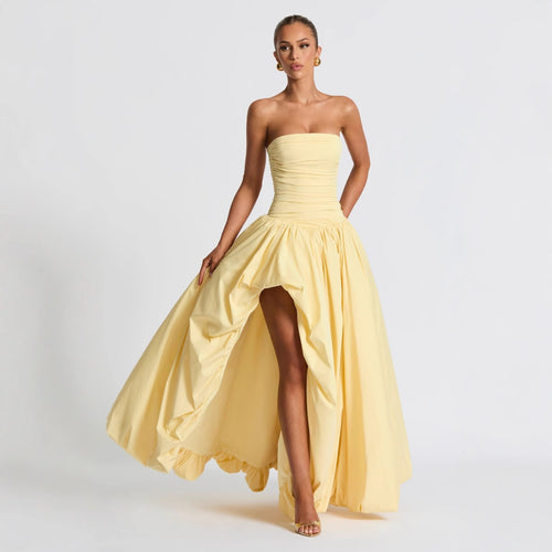 Damen Abendkleid mit figurbetontem Oberteil und asymmetrischem Rock EB
