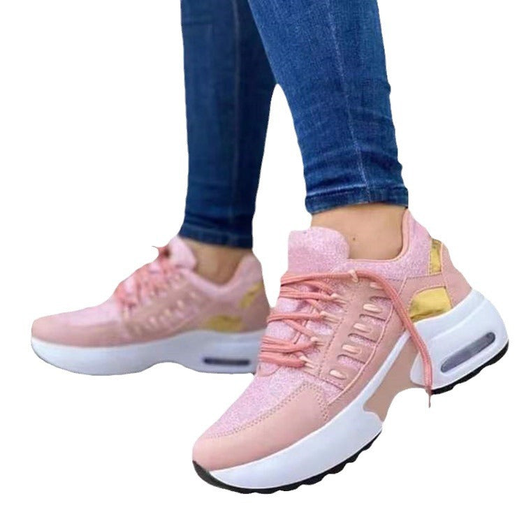 Damen Lauf- und Freizeitschuhe mit atmungsaktivem Mesh-Obermaterial und wasserabweisender Sohle EB