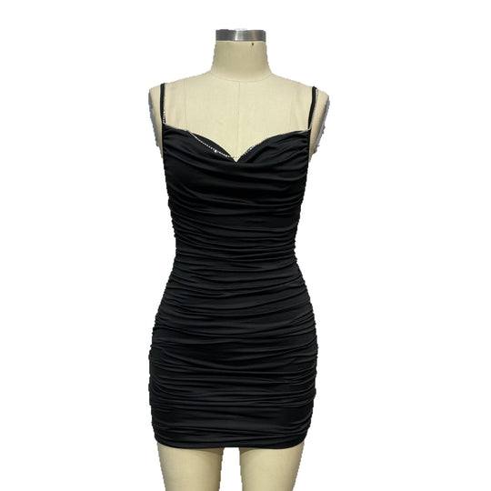 Damen Mini-Rock-Kleid mit Swarovski-Steinen EB