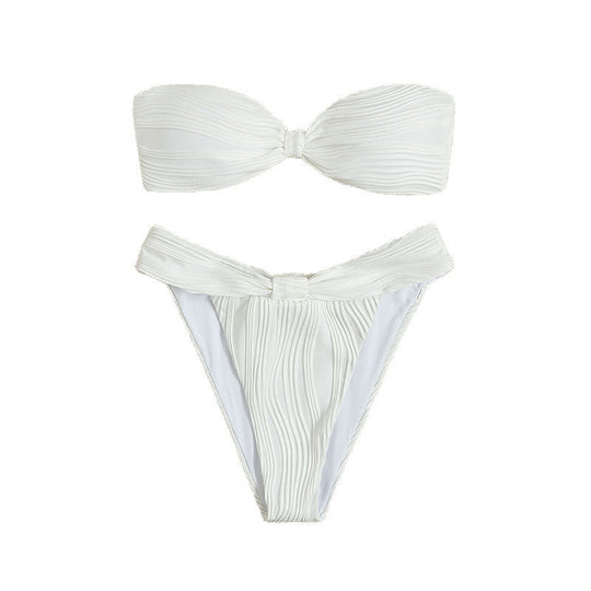 Damen Bandeau-Bikini mit raffiniertem Wickeldetail EB