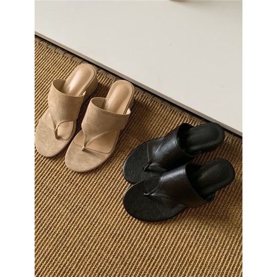 Damen elegante Wedge-Sandalen mit modernem Riemendesign EB
