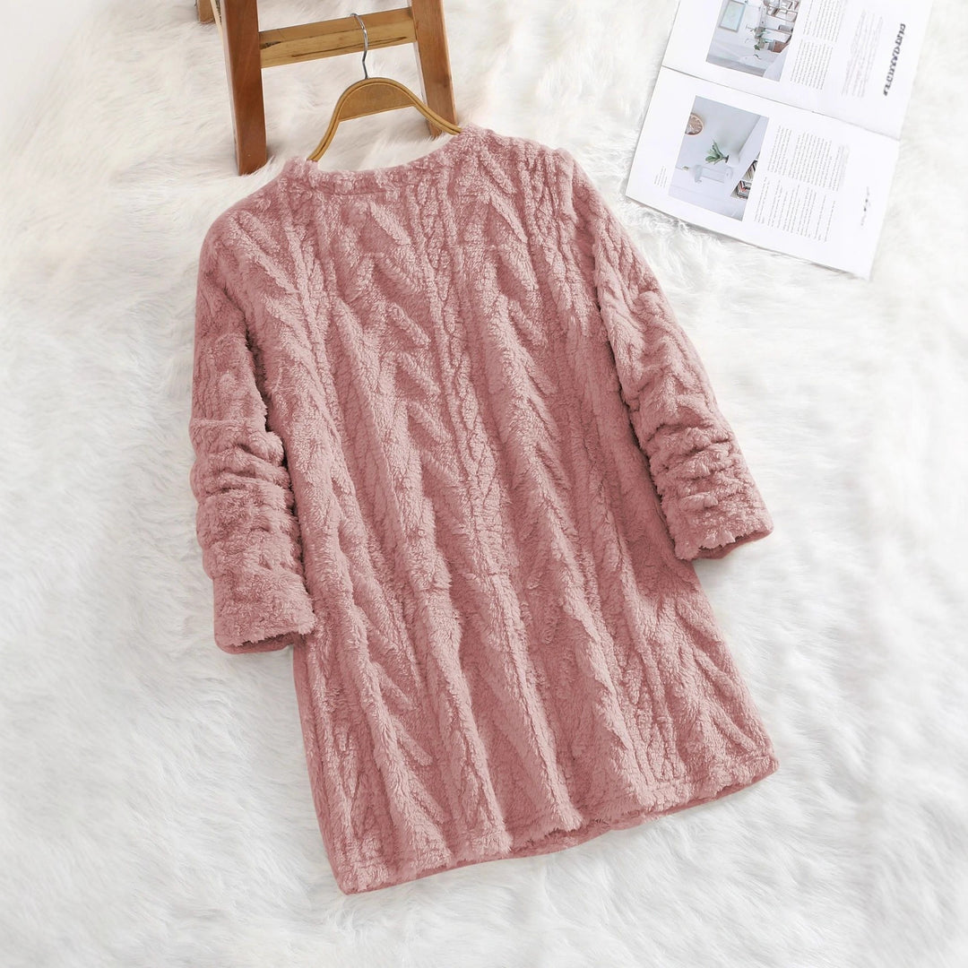 Damen Kuscheliges Sweatshirtkleid EB