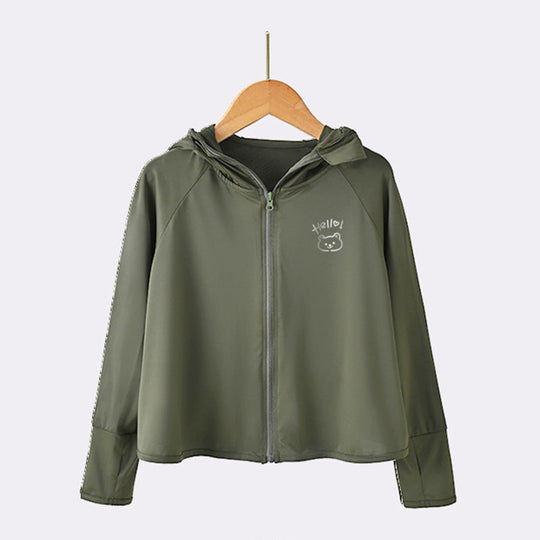 Mädchen leichte Sonnenjacke mit Kapuze EB