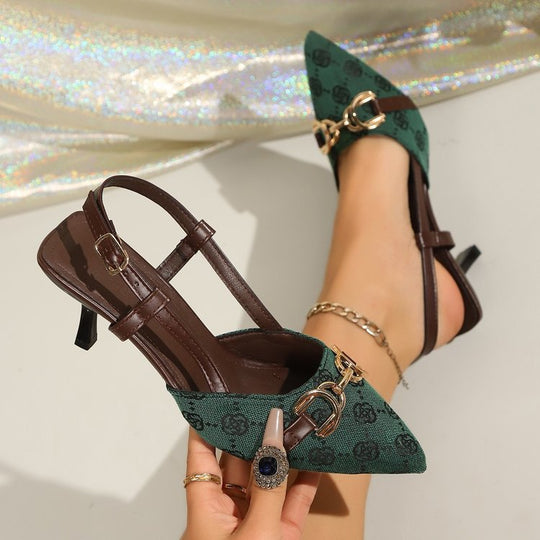 Damen elegante Slingback-Ballerinas mit modischen Verzierungen EB