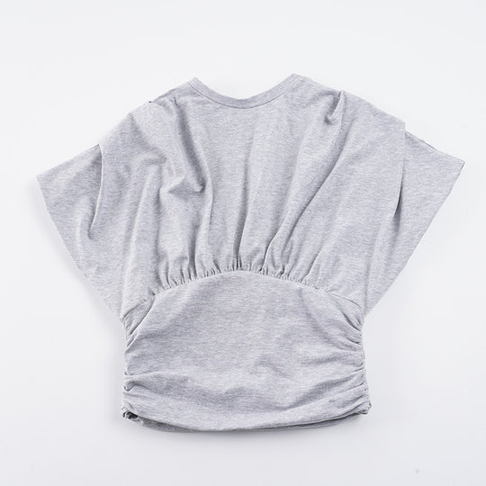 Damen Crop-Top mit modischen Rüschendetails und strukturiertem Design EB