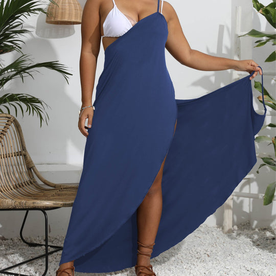 Damen Maxi-Kleid mit angesagtem Wickeldesign EB