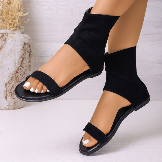 Damen offene Sandalen mit elegantem Ankle-Design und rutschfester Sohle EB
