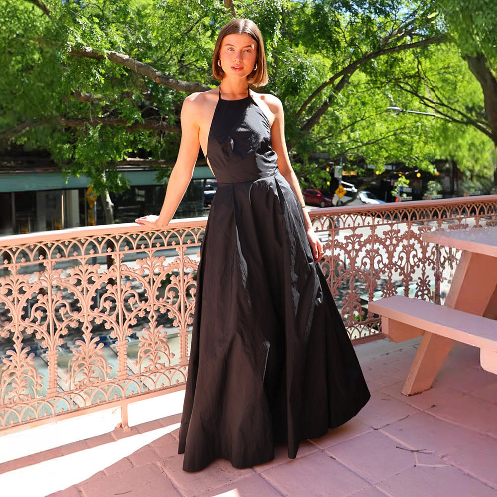 Damen Maxi-Rock mit hohem Taillenbund und elegantem Chiffon-Überwurf EB