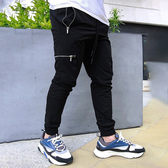 Herren modische Cargohose mit Reißverschluss und praktischen Taschen EB