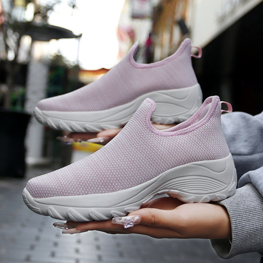 Damen Komfortable und atmungsaktive Freizeitschuhe mit flexiblem Slip-On Design EB