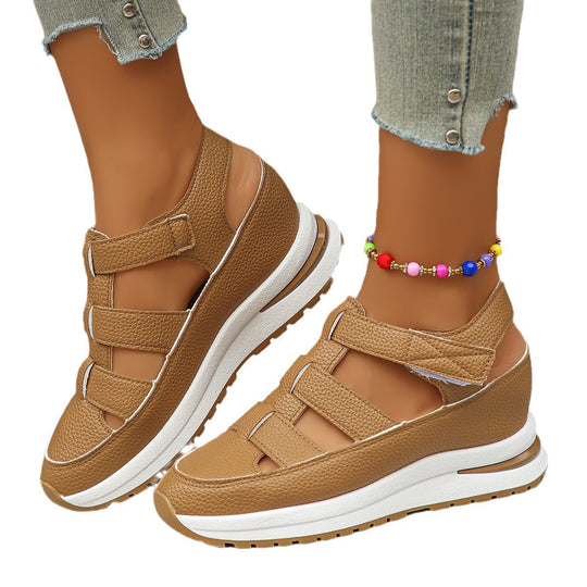 Damen Sportliche Wedge-Sandalen mit verstellbaren Riemen und rutschfester Sohle EB