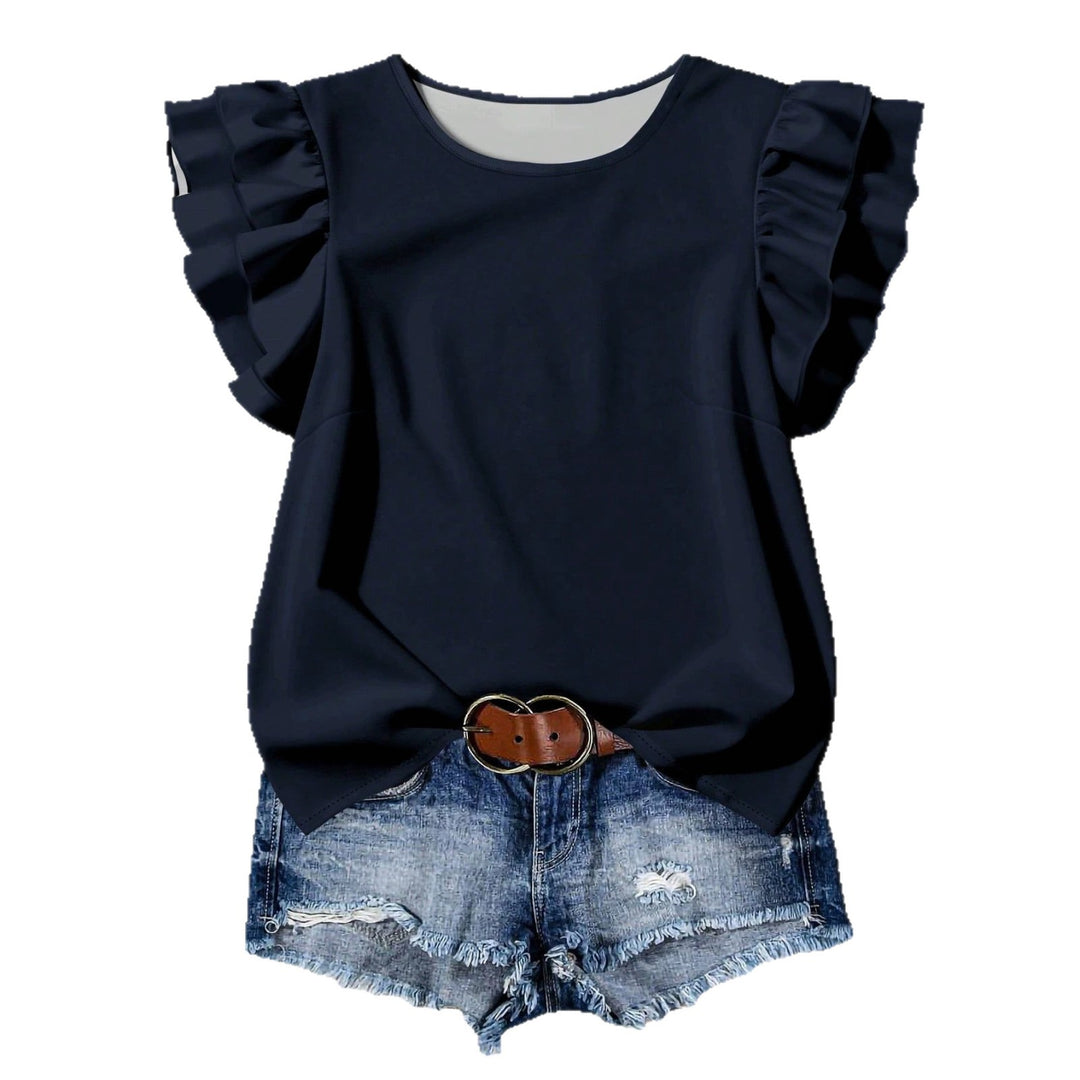 Damen Elegante Bluse mit Rüschendetails EB