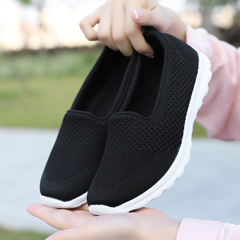 Damen Bequeme Slip-On Sneaker mit atmungsaktivem Obermaterial EB