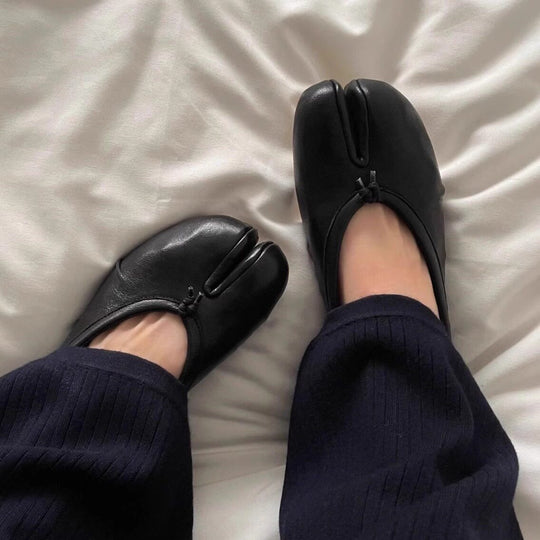 Damen elegante Ballerinas mit einzigartigem Schnitt und weichem Innenfutter EB