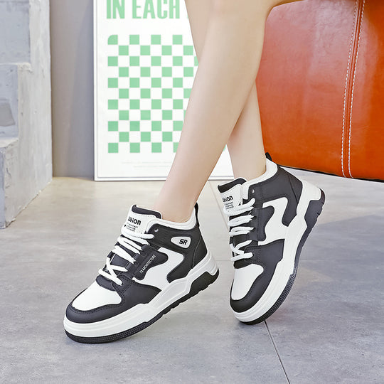 Damen Hochformat Sneakers mit modischem Design und rutschfester Sohle EB
