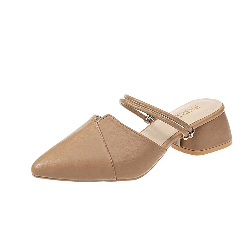 Damen elegante Sling-Pumps mit verstellbarem Riemchen und spitzem Zehenbereich EB