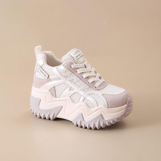Damen Sportliche Chunky Sneakers mit ausgeprägter Profilsohle und atmungsaktivem Obermaterial EB