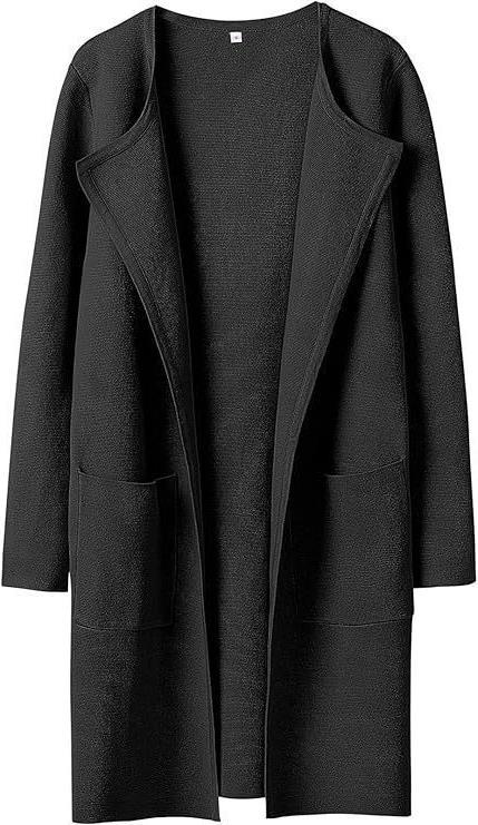 Damen Offener Strickmantel mit Taschen EB