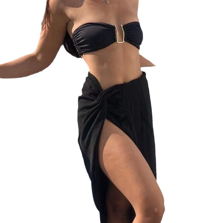Damen Bandeau-Bikini mit elegantem Schlüssel-Detail EB