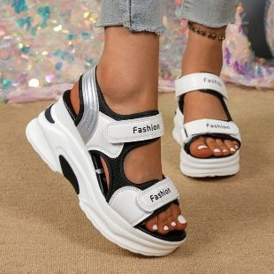 Damen Sportliche Sandalen mit gepolstertem Fersenriemen EB