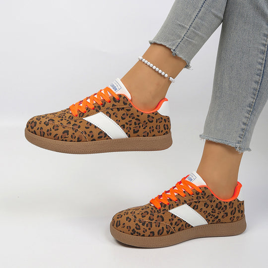 Damen Sneaker im sportlichen Leo-Design mit gepolsterter Dämpfung EB