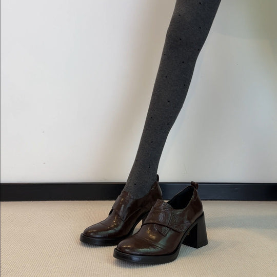 Damen elegante Stiefeletten mit modischem Riemendesign und bequemem Blockabsatz EB