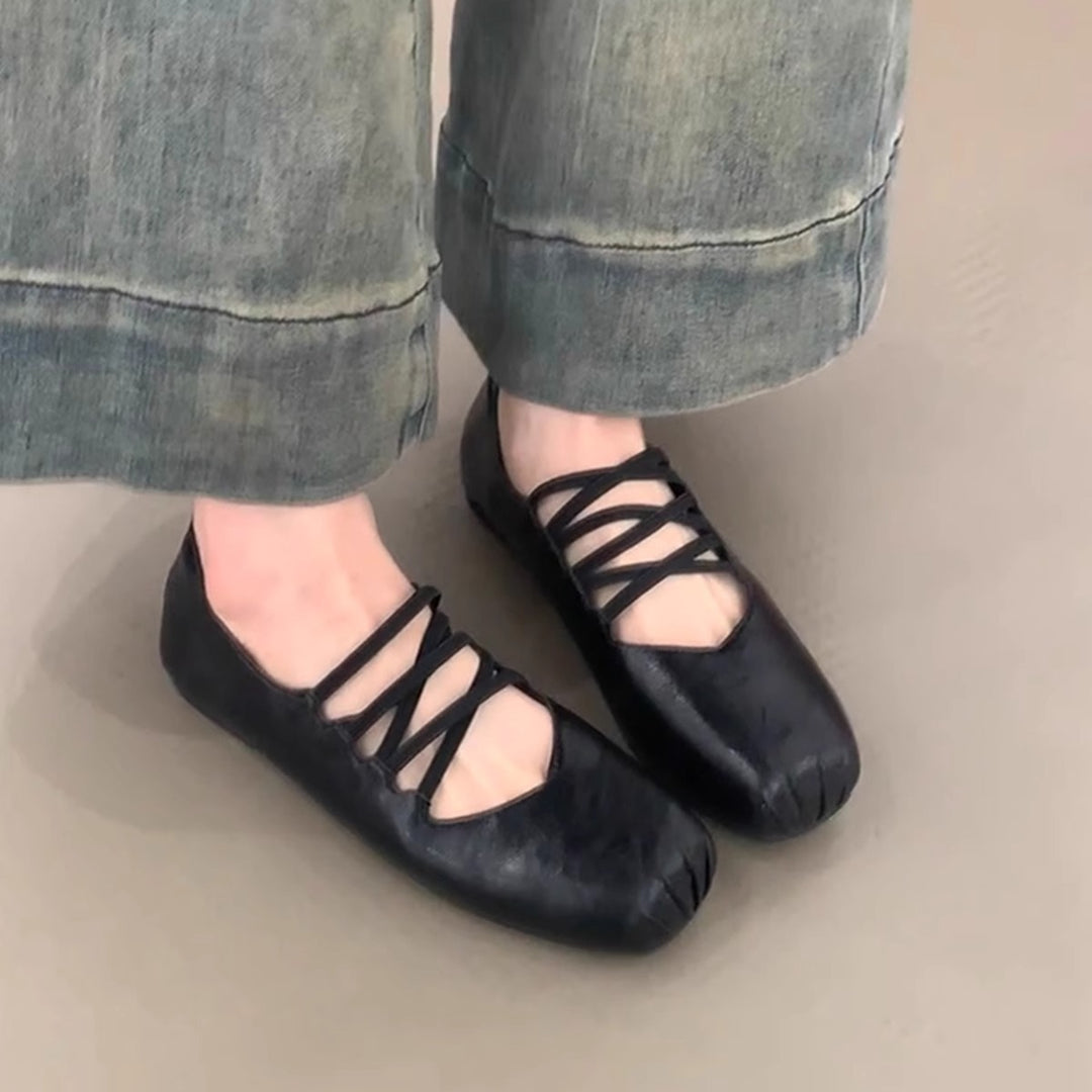 Damen Ballerinas mit innovativem Kreuzband-Design EB