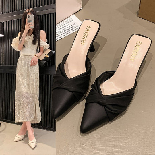 Damen Sling-Pumps mit stilvollem Knotendesign und elegantem Absatz EB