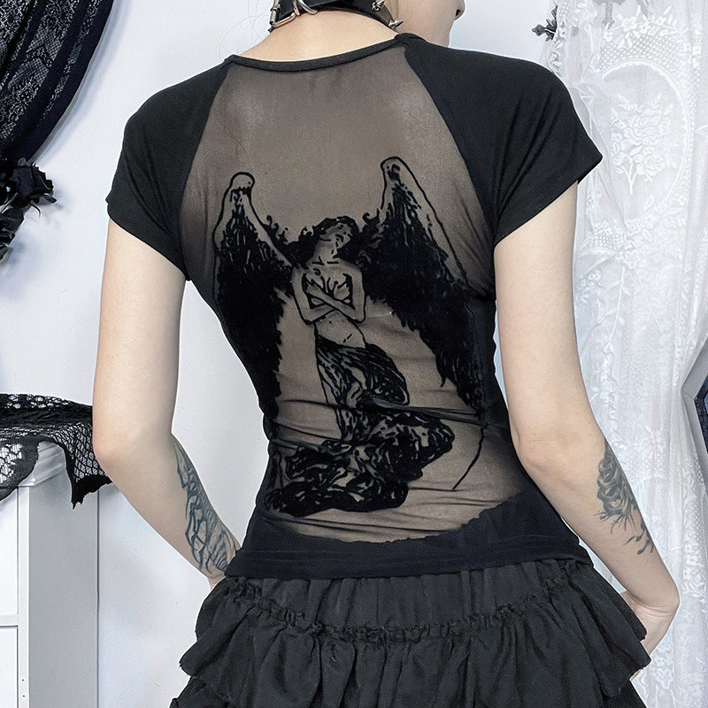 Damen figurbetonte Bluse mit Rüschendetails und Schnürung EB