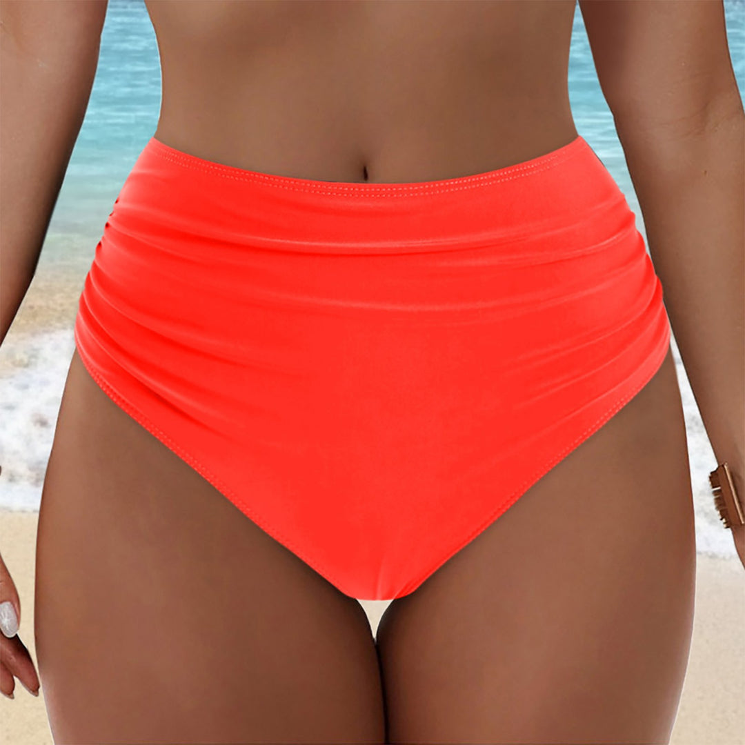 Damen Hochgeschnittenes Bikini-Höschen mit Rüschendetails EB