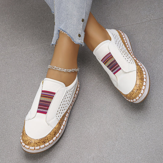 Damen Komfortable Slip-On Sneakers mit raffiniertem Design EB