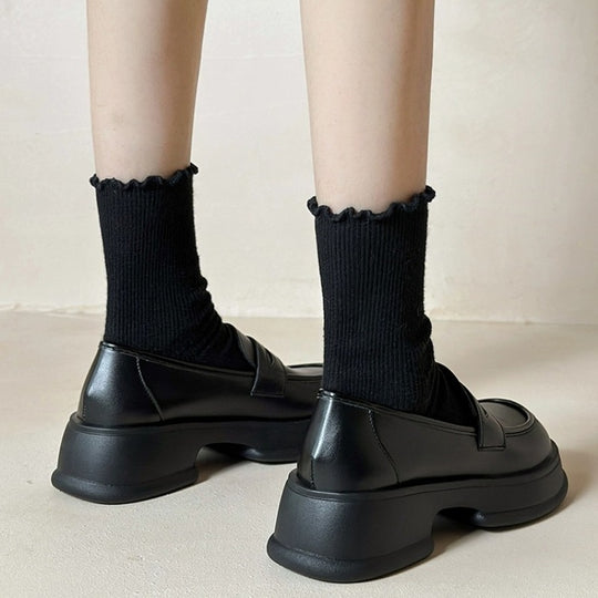 Damen elegante Loafers mit modischem Schnallendesign EB