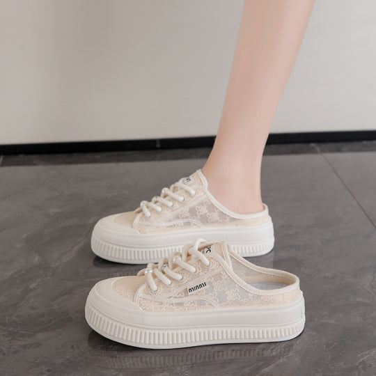 Damen Bequeme Slip-On Sneakers mit luftiger Textiloberfläche EB