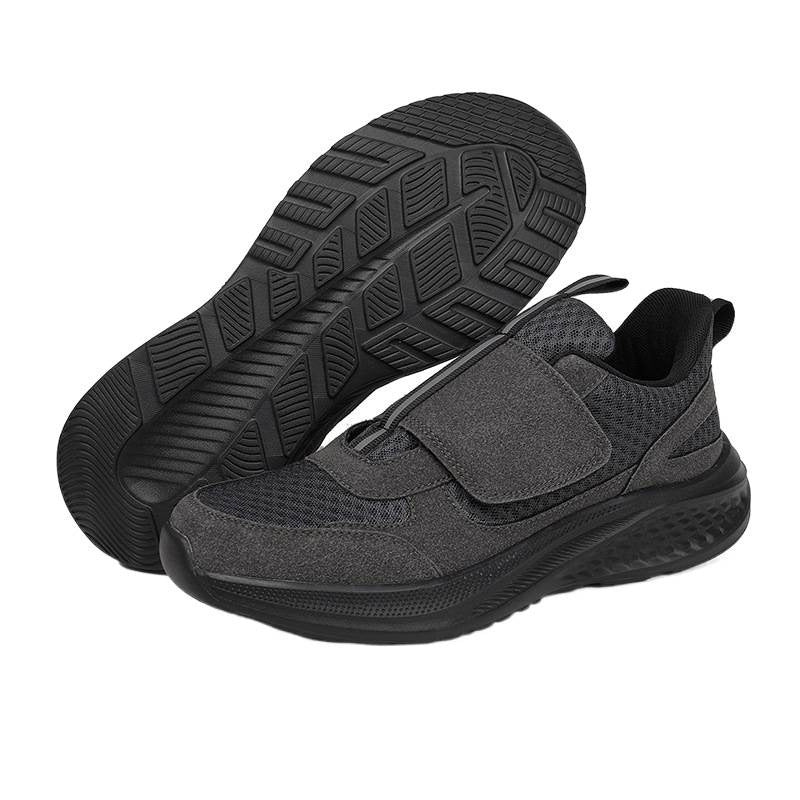 Herren nan urbaner Slip-On-Sneaker mit Klett-Frontverschluss, elastischem Zugsystem und mehrschichtiger Dämpfung EB