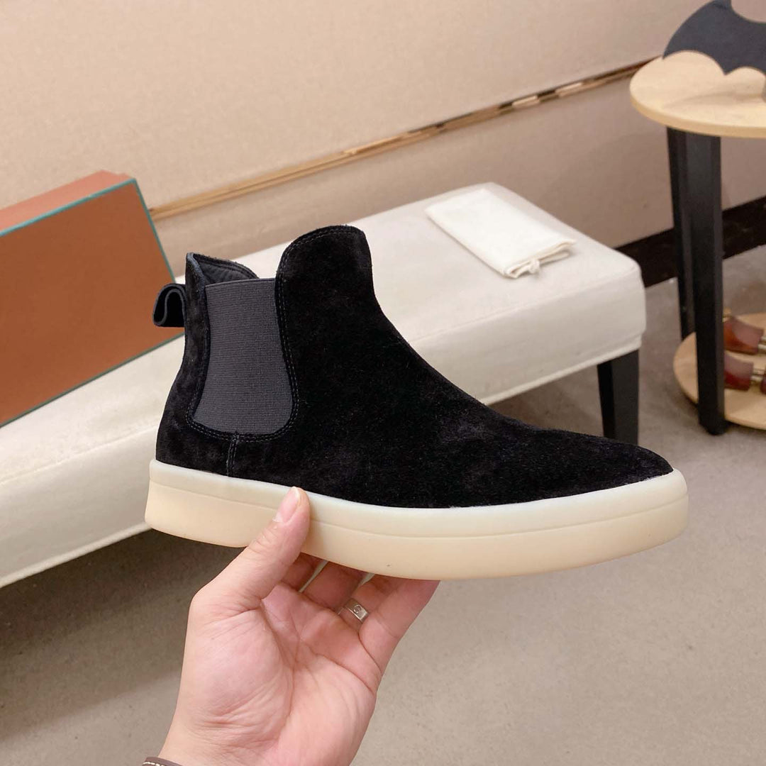 Damen Chelsea Boots aus hochwertigem Wildleder mit flexiblem Gummizug EB