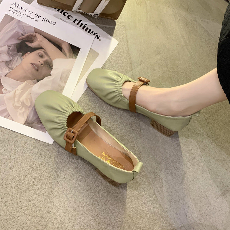 Damen Ballerinas mit modischem Riemchen-Design und bequemem Fußbett EB