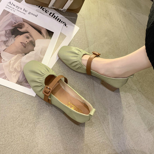 Damen Ballerinas mit modischem Riemchen-Design und bequemem Fußbett EB