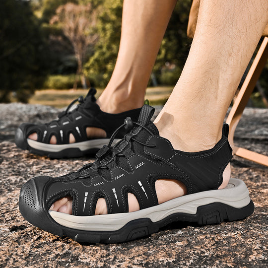 Herren Sportliche Outdoor-Sandalen mit rutschfester Sohle und verstellbarem Riemen EB