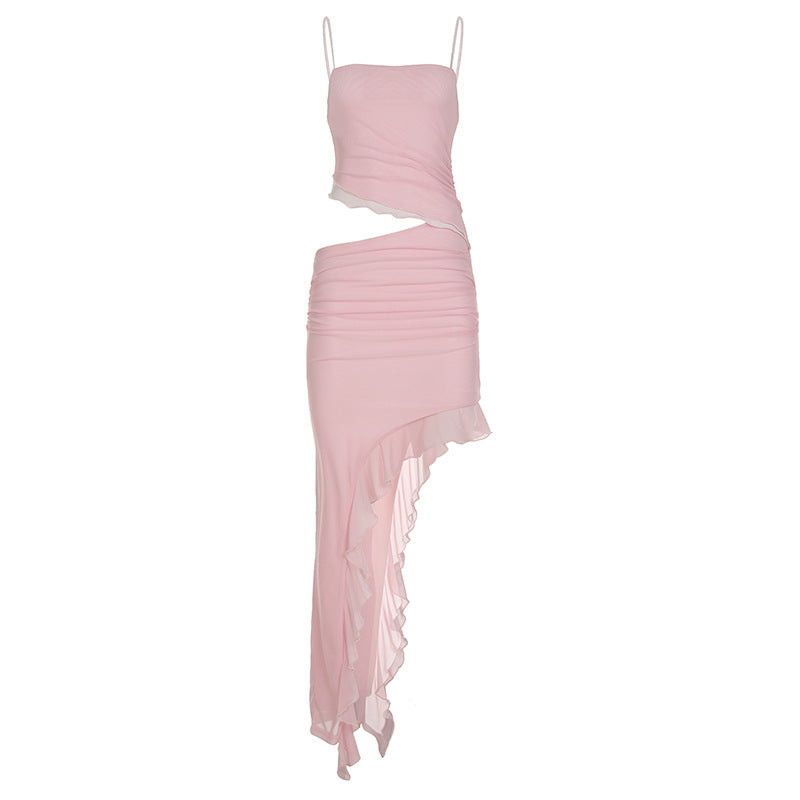 Damen Spitzen-Maxikleid mit verstellbaren Trägern EB