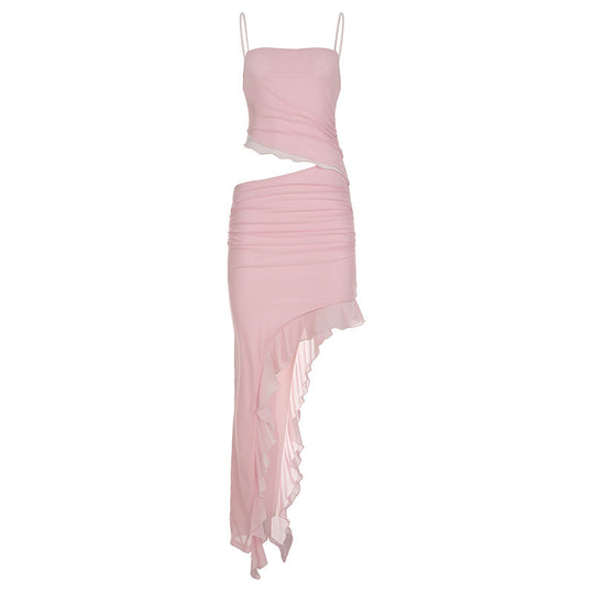 Damen Spitzen-Maxikleid mit verstellbaren Trägern EB